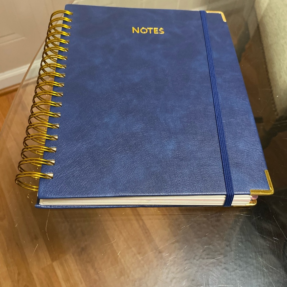 5 Subject Notebook College Ruled, Hardcover Spiral Notebook with  Pocke